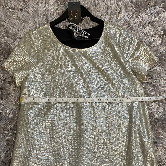 🛍️B2G1 FREE🛍️Outfit: NWT earrings & NWT Angie metallic dress - Picture 9 of 10